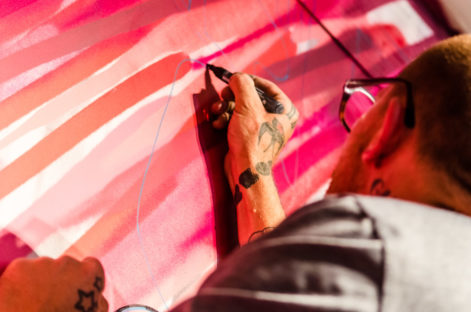 Ben Eine Graffiti for Converse BTS photographer Michal Podrucki