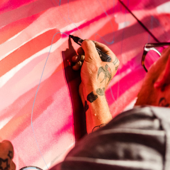 Ben Eine Graffiti for Converse BTS photographer Michal Podrucki