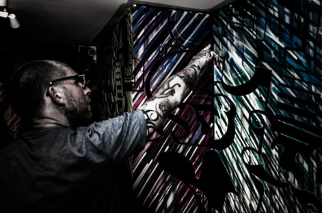 Ben Eine Graffiti for Converse BTS photographer Michal Podrucki