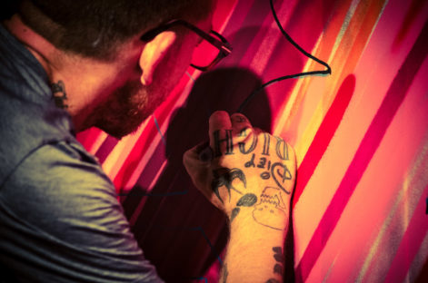 Ben Eine Graffiti for Converse BTS photographer Michal Podrucki