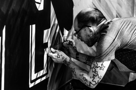 Ben Eine Graffiti for Converse BTS photographer Michal Podrucki