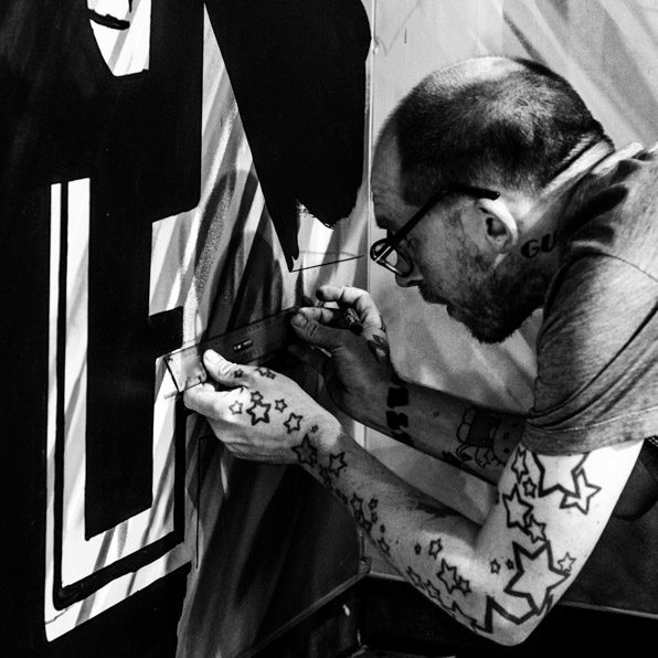 Ben Eine Graffiti for Converse BTS photographer Michal Podrucki