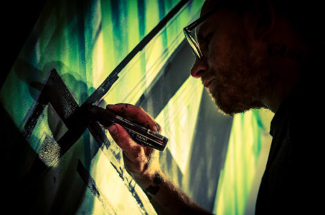 Ben Eine Graffiti for Converse BTS photographer Michal Podrucki