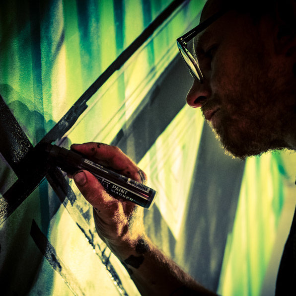 Ben Eine Graffiti for Converse BTS photographer Michal Podrucki