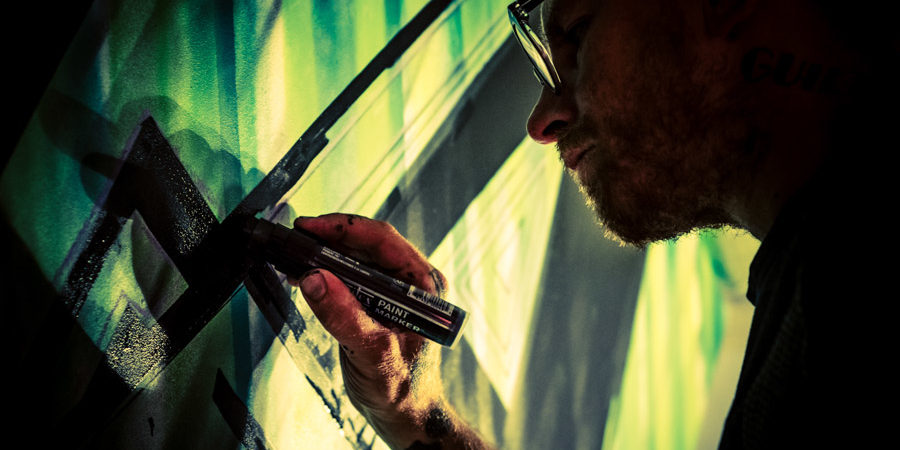 Ben Eine Graffiti for Converse BTS photographer Michal Podrucki