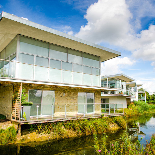 property photography luxury property by a lake Cotswolds England