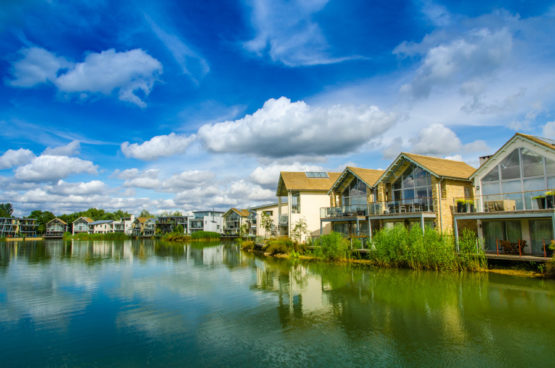 property photography luxury property by a lake Cotswolds England