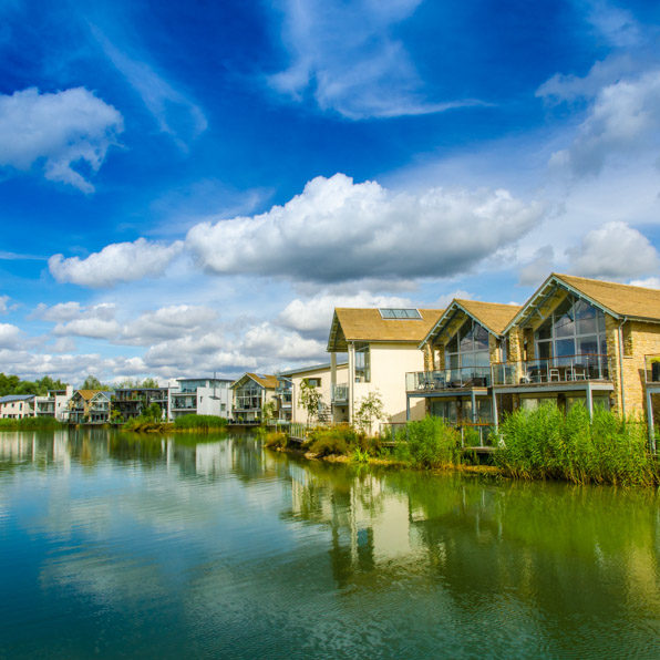 property photography luxury property by a lake Cotswolds England