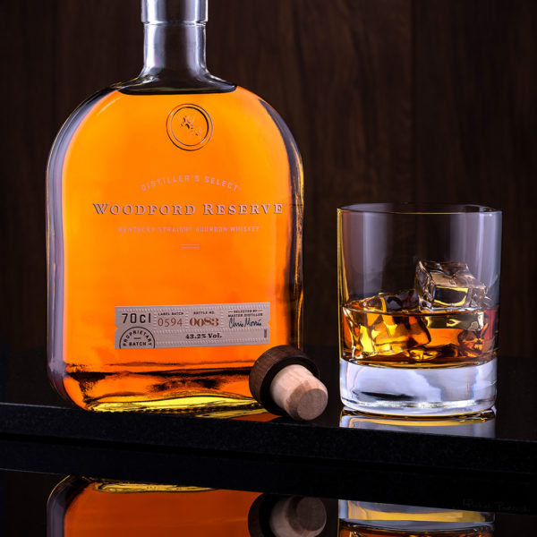 Product Photographer Nottingham Woodford Reserve Whiskey Bottle