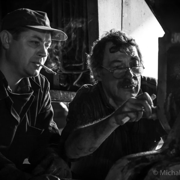 Gdansk Shipyard BW men working reportage