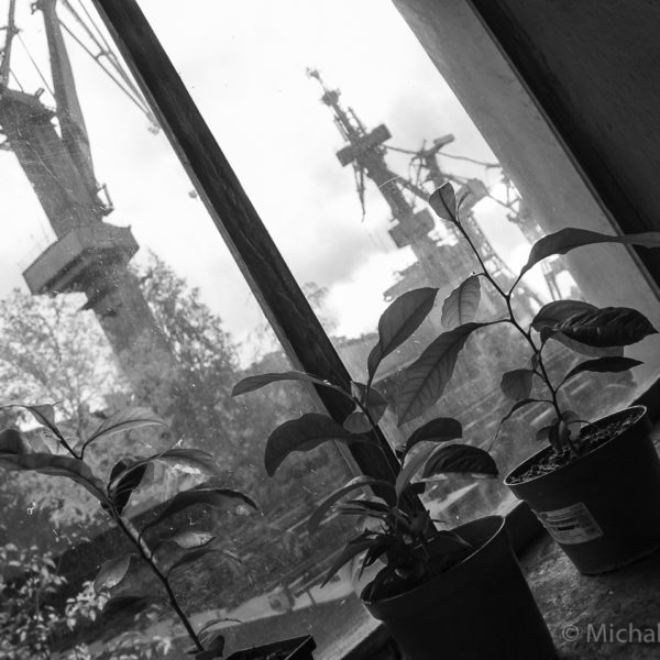 Gdansk Shipyard BW men working reportage