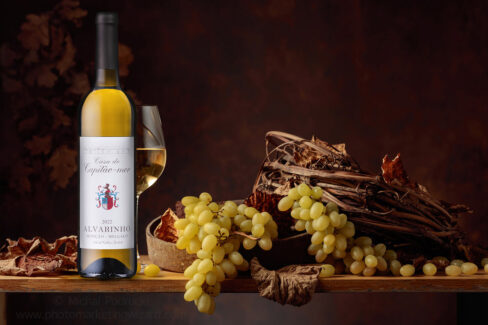 wine bottle product photography specialist UK Casa do Capitao More Alvarinho
