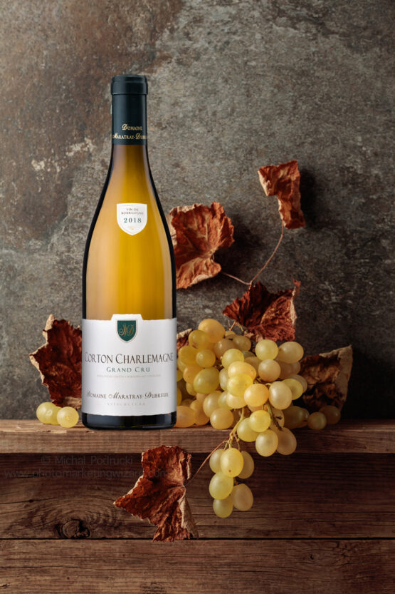 Advertising wine bottle photographer specialist Corton Charlemagne Grand Cru 2018